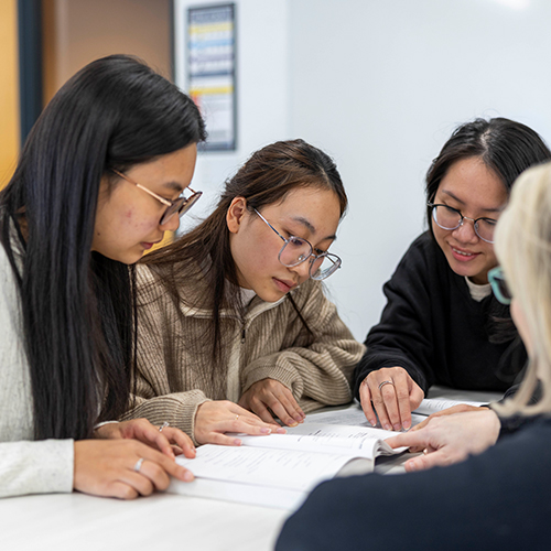 students working together