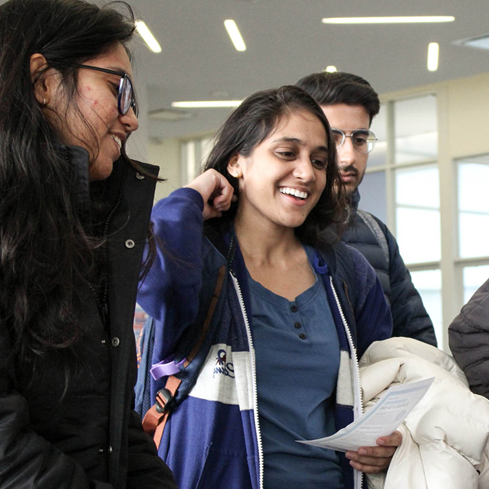 Smiling & laughing, Students